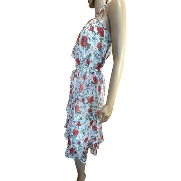 Vintage Abercrombie & Fitch One Shoulder Hi-Low Dress SZ XL Floral Cottagecore - Picture 6 of 16